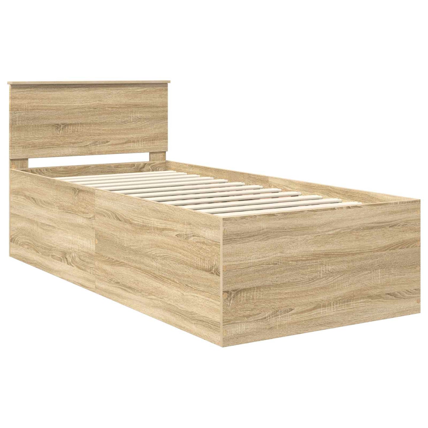 Bettrahmen mit Kopfteil Sonoma-Eiche 90 x 200 cm Holzwerkstoff