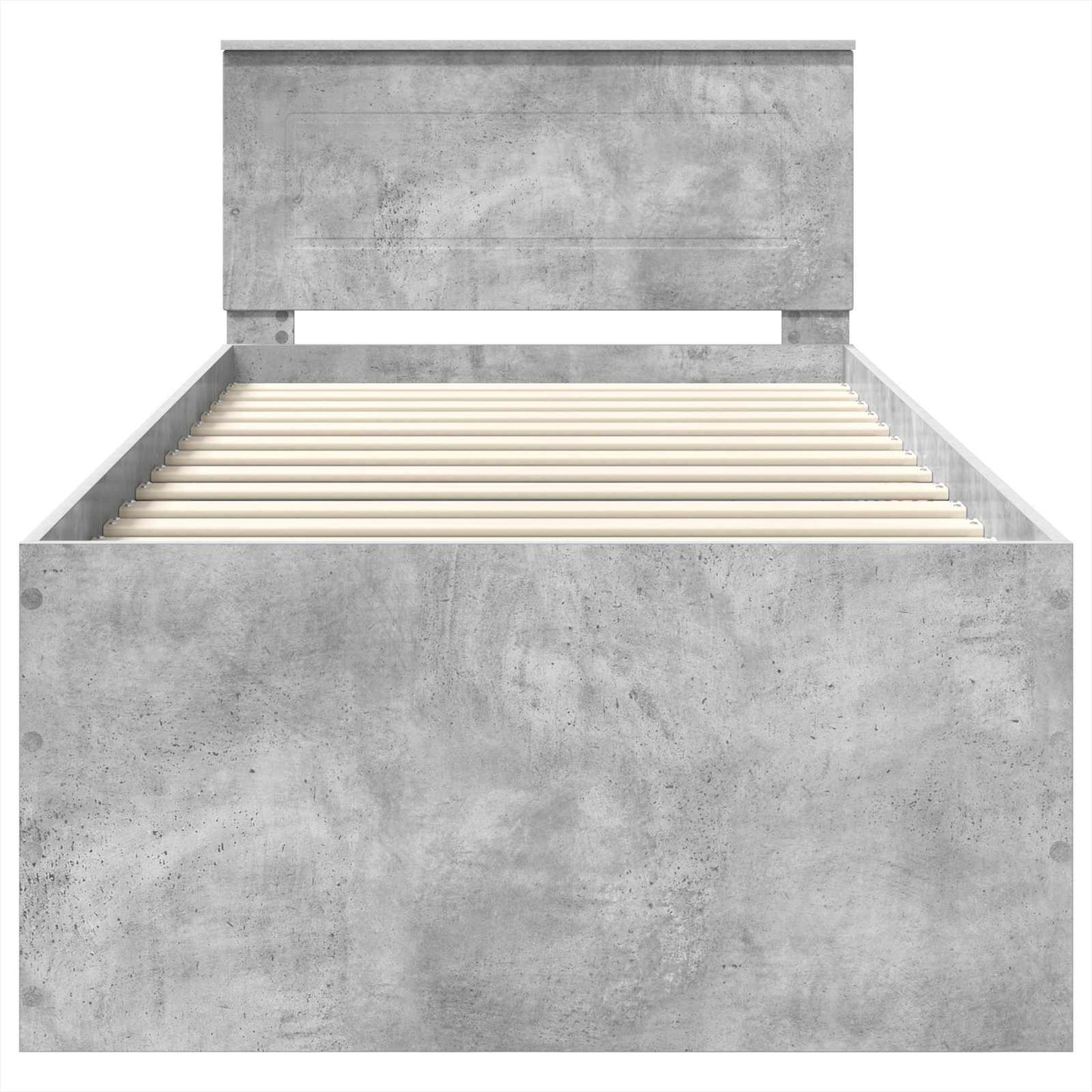 vidaXL Cadre de lit avec tête de lit Gris Béton 75 x 190 cm Aggloméré