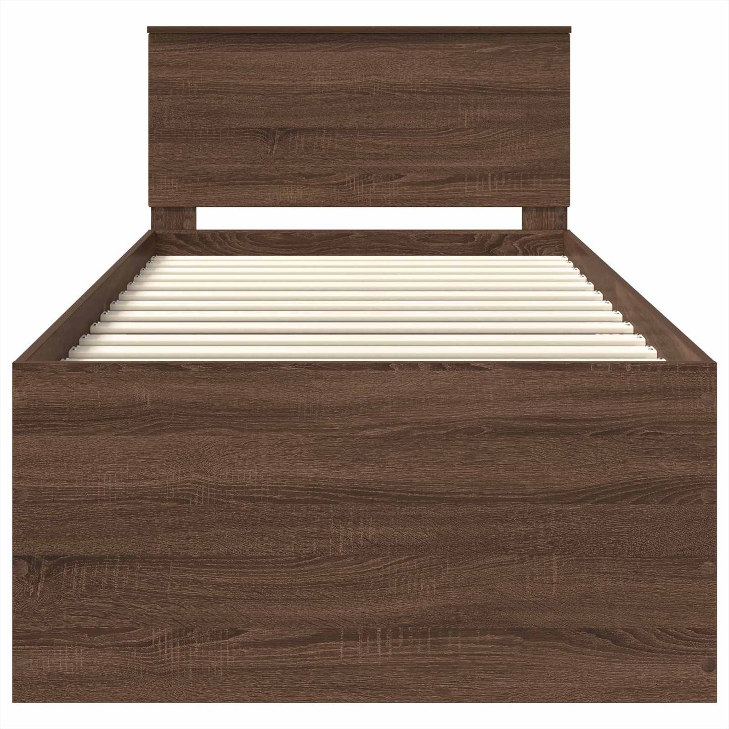 vidaXL Bettrahmen Braun Eichen-Optik 75 x 190 cm Holzwerkstoff