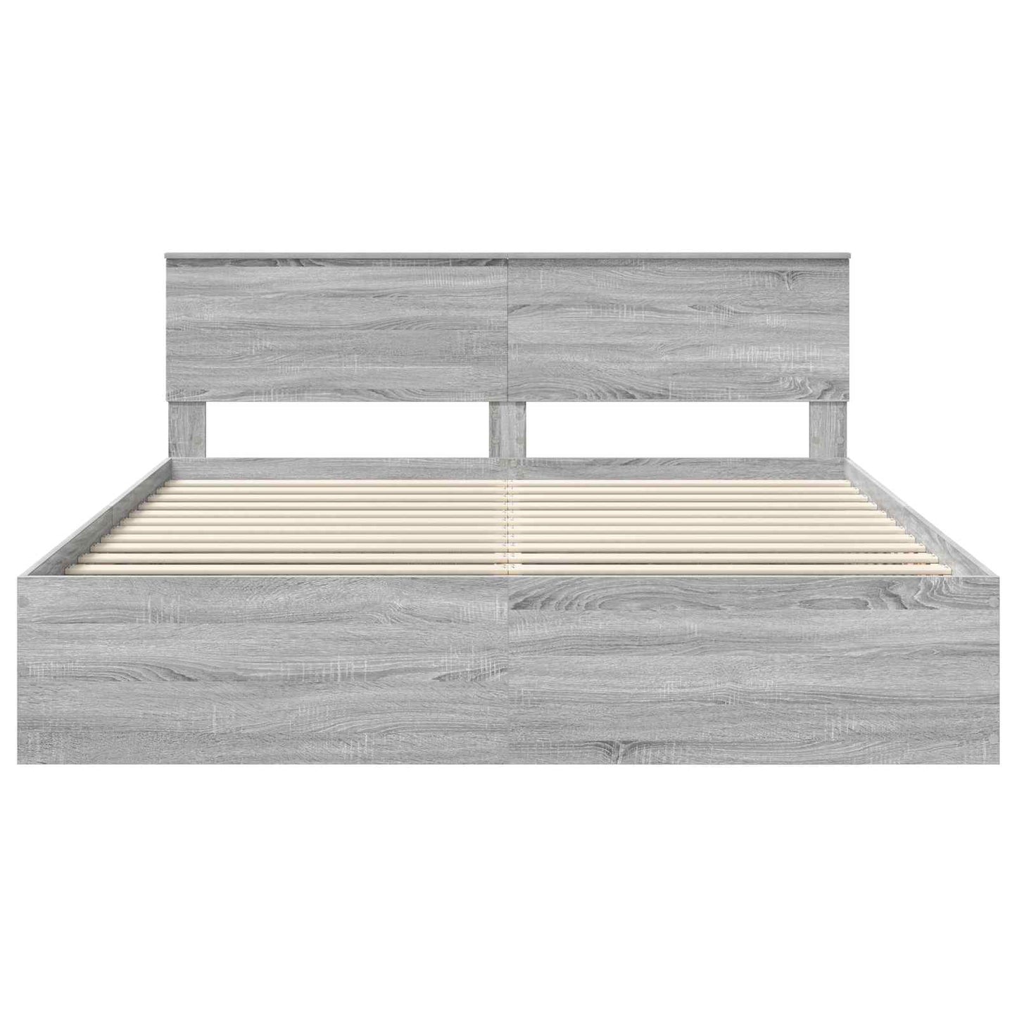 vidaXL Bettrahmen Graues Sonoma 200 x 200 cm Holzwerkstoff