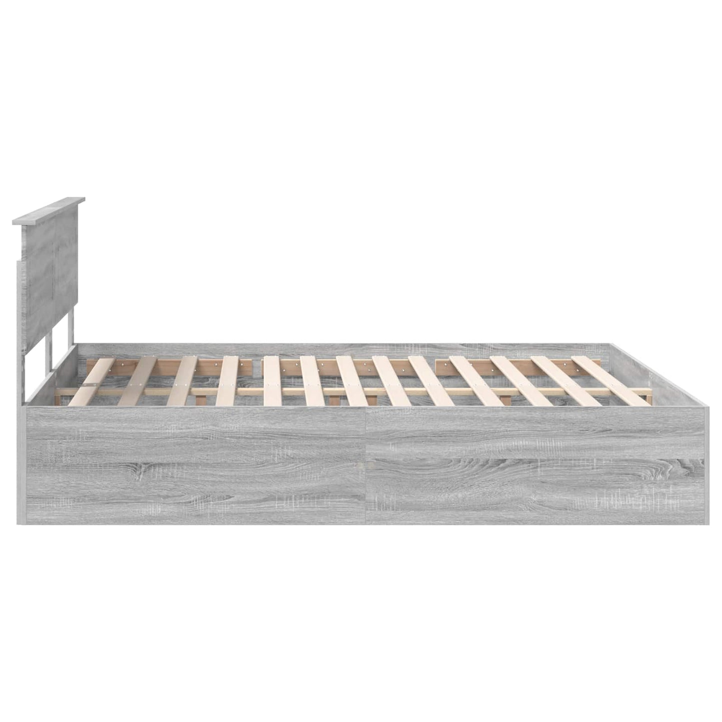 vidaXL Bettrahmen Graues Sonoma 200 x 200 cm Holzwerkstoff