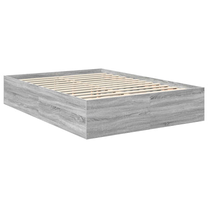 vidaXL Cadre de lit gris Sonoma 150 x 200 cm Bois d'ingénierie
