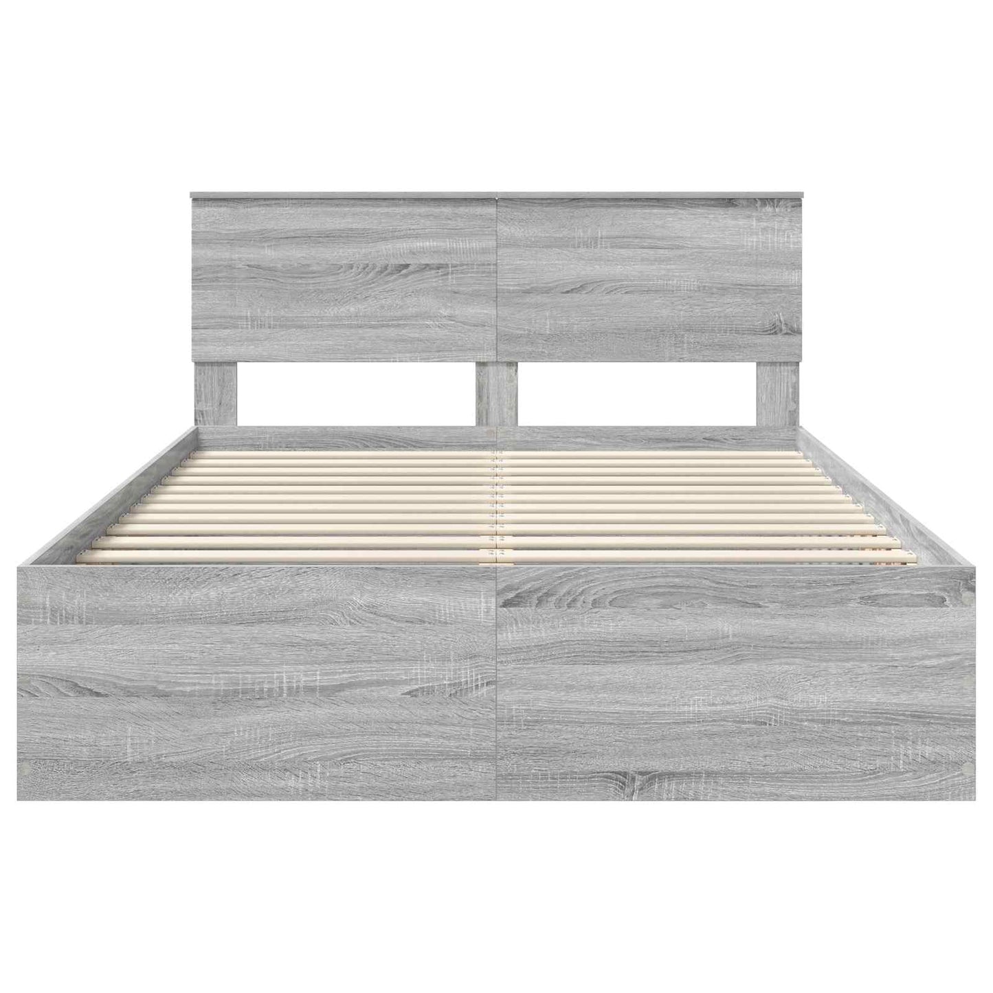 vidaXL Cadre de lit gris Sonoma 150 x 200 cm Bois d'ingénierie