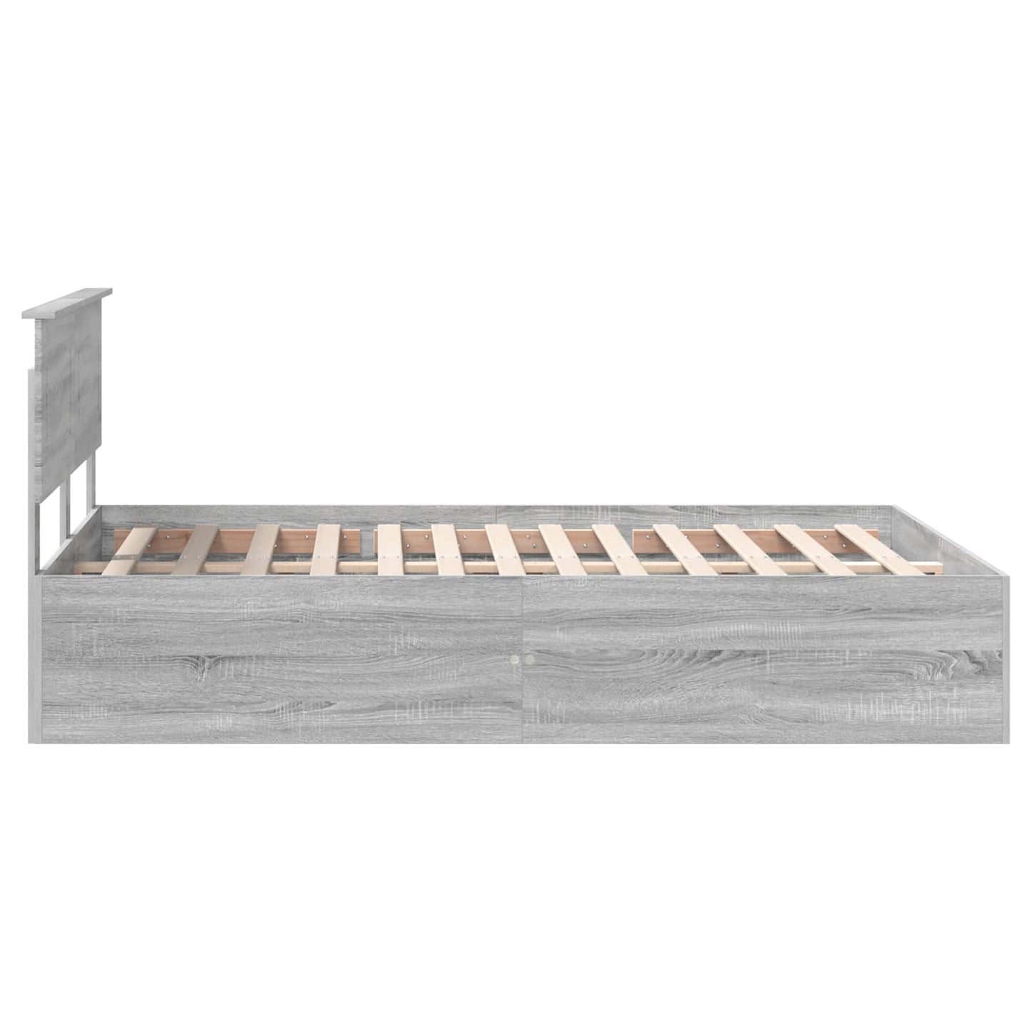 vidaXL Cadre de lit gris Sonoma 150 x 200 cm Bois d'ingénierie