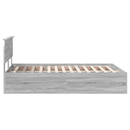 vidaXL Cadre de lit gris Sonoma 150 x 200 cm Bois d'ingénierie