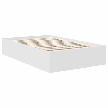 vidaXL Cadre de lit avec tête de lit Blanc 135 x 190 cm Aggloméré