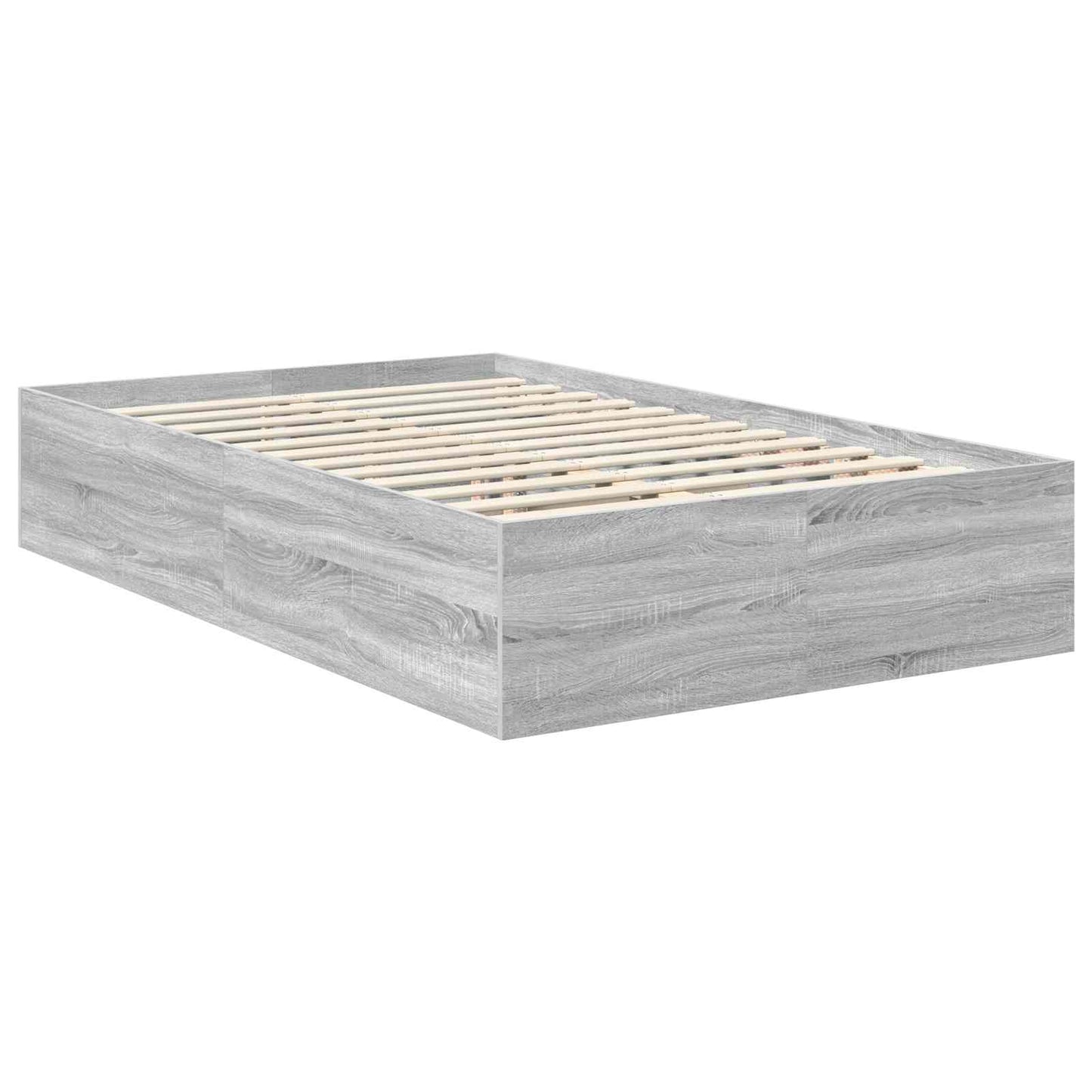 vidaXL Cadre de lit Gris Sonoma 120 x 200 cm Bois d'ingénierie