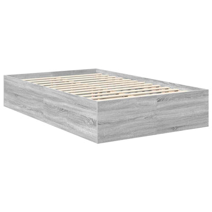 vidaXL Cadre de lit Gris Sonoma 120 x 200 cm Bois d'ingénierie
