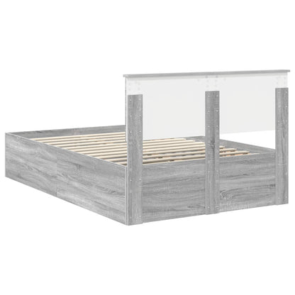 vidaXL Cadre de lit Gris Sonoma 120 x 200 cm Bois d'ingénierie