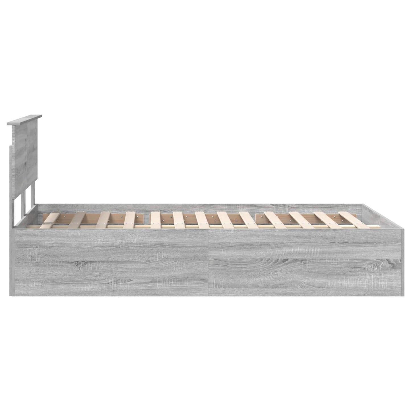 vidaXL Cadre de lit Gris Sonoma 120 x 200 cm Bois d'ingénierie