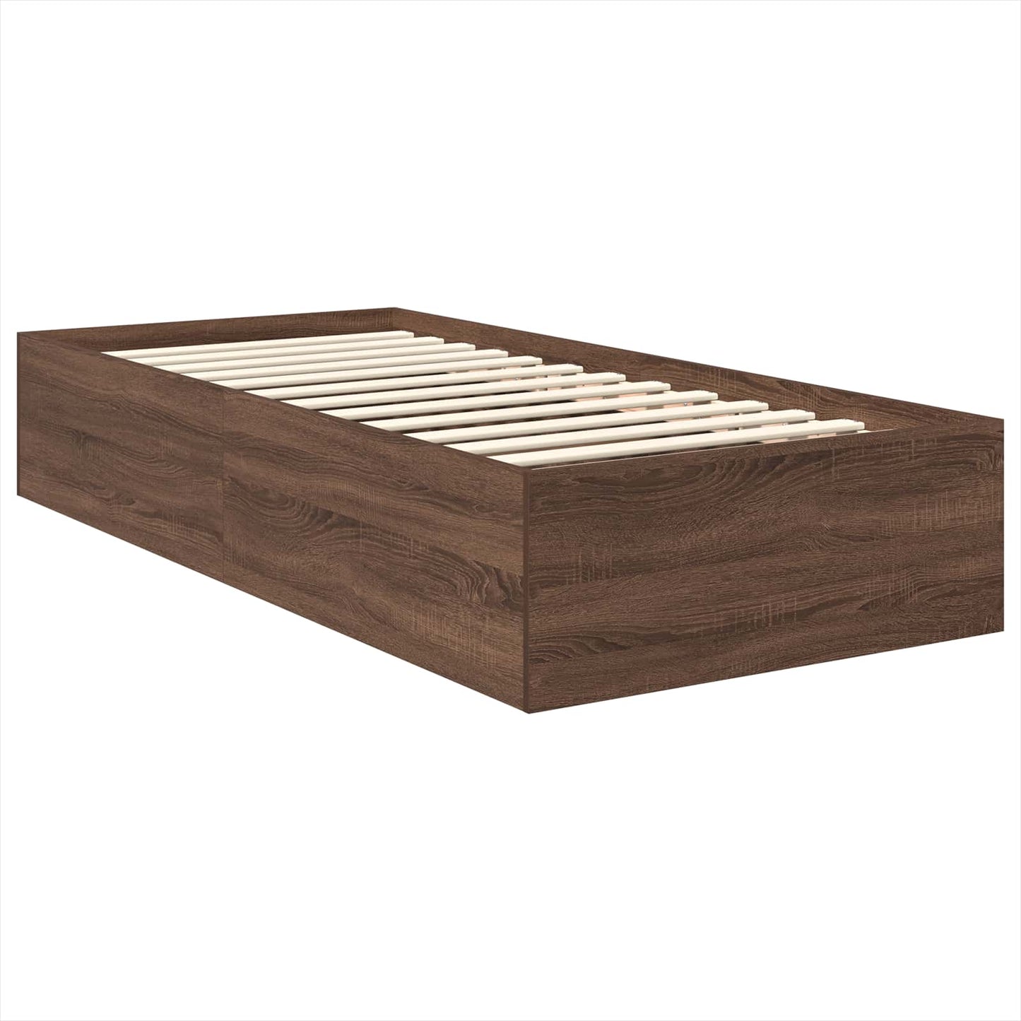 vidaXL Cadre de lit aspect chêne marron 120 x 200 cm Bois d'ingénierie