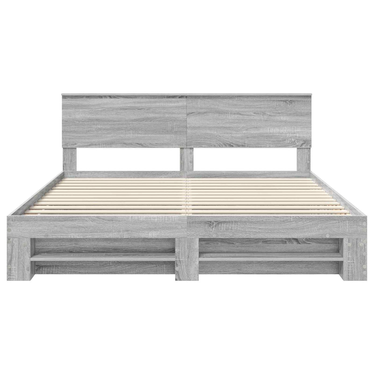 vidaXL Bettrahmen Graues Sonoma 180 x 200 cm Holzwerkstoff