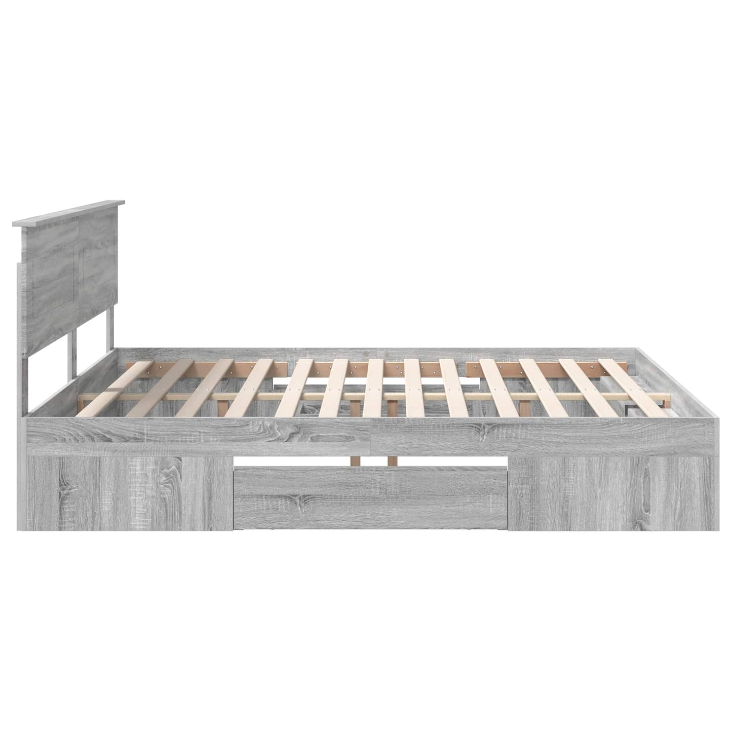 vidaXL Bettrahmen Graues Sonoma 180 x 200 cm Holzwerkstoff