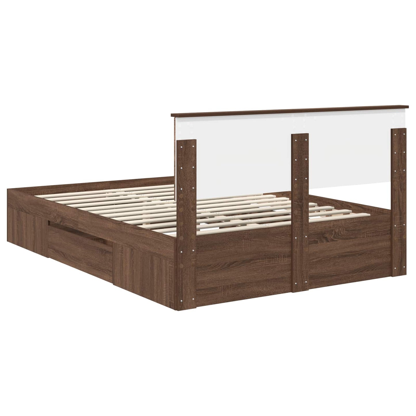 Bettrahmen Braun Eichen-Optik 140 x 200 cm Holzwerkstoff