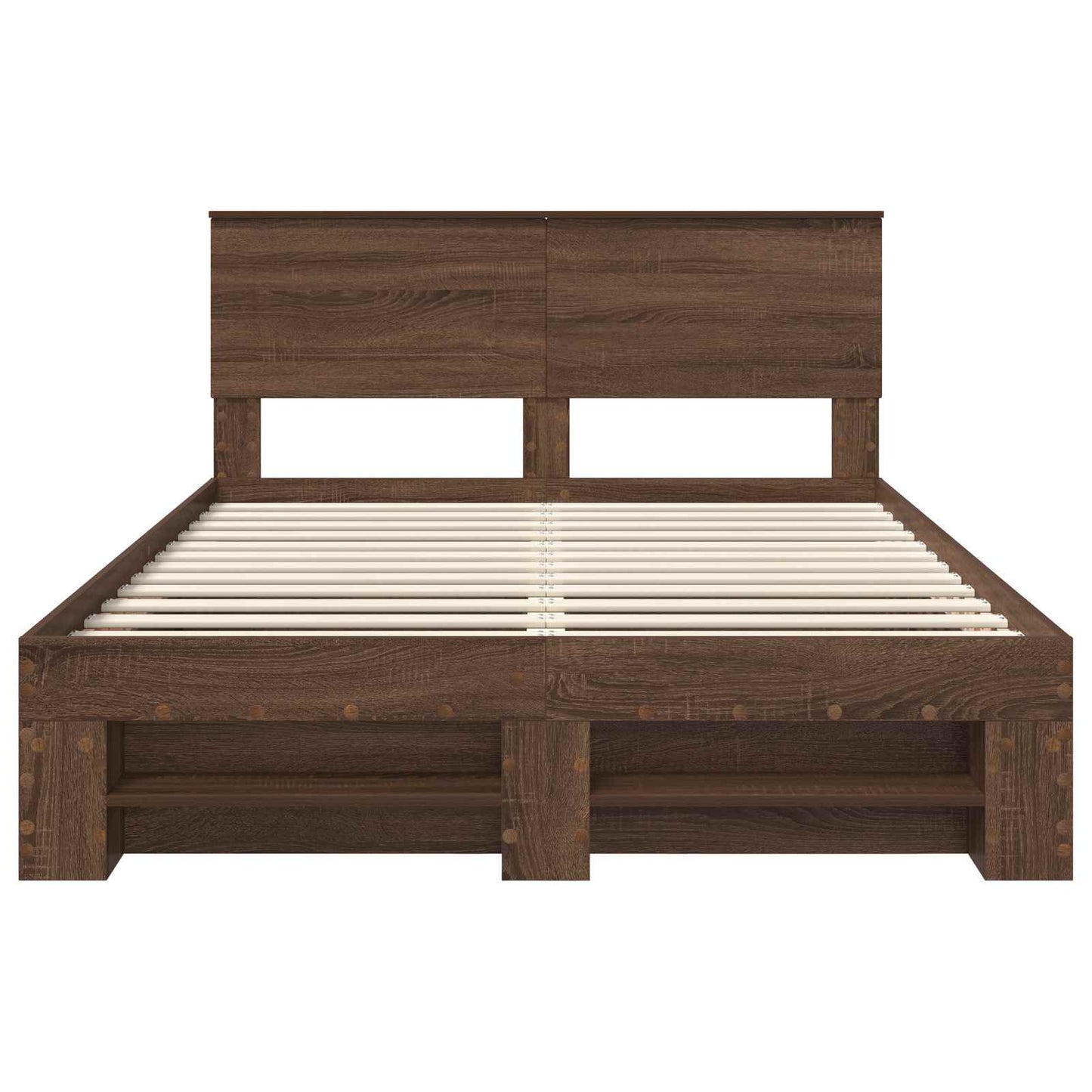 Bettrahmen Braun Eichen-Optik 140 x 200 cm Holzwerkstoff