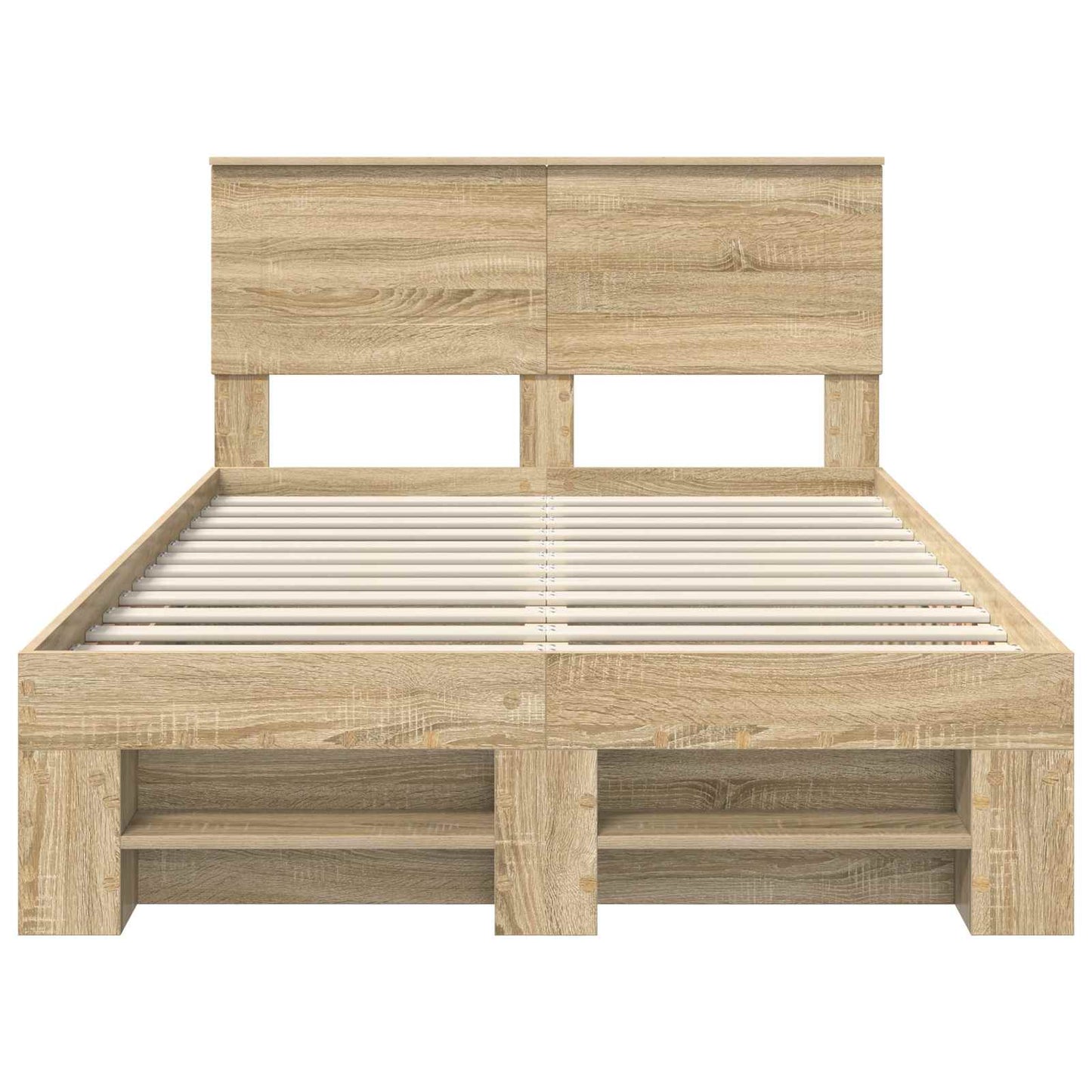 Bettrahmen mit Kopfteil Sonoma-Eiche 137 x 203 cm Holzwerkstoff