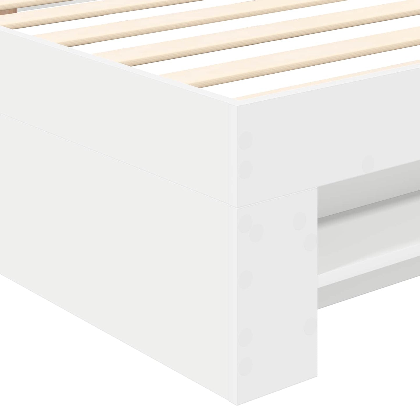 vidaXL Cadre de lit avec tête de lit Blanc 90 x 200 cm Bois d'ingénierie
