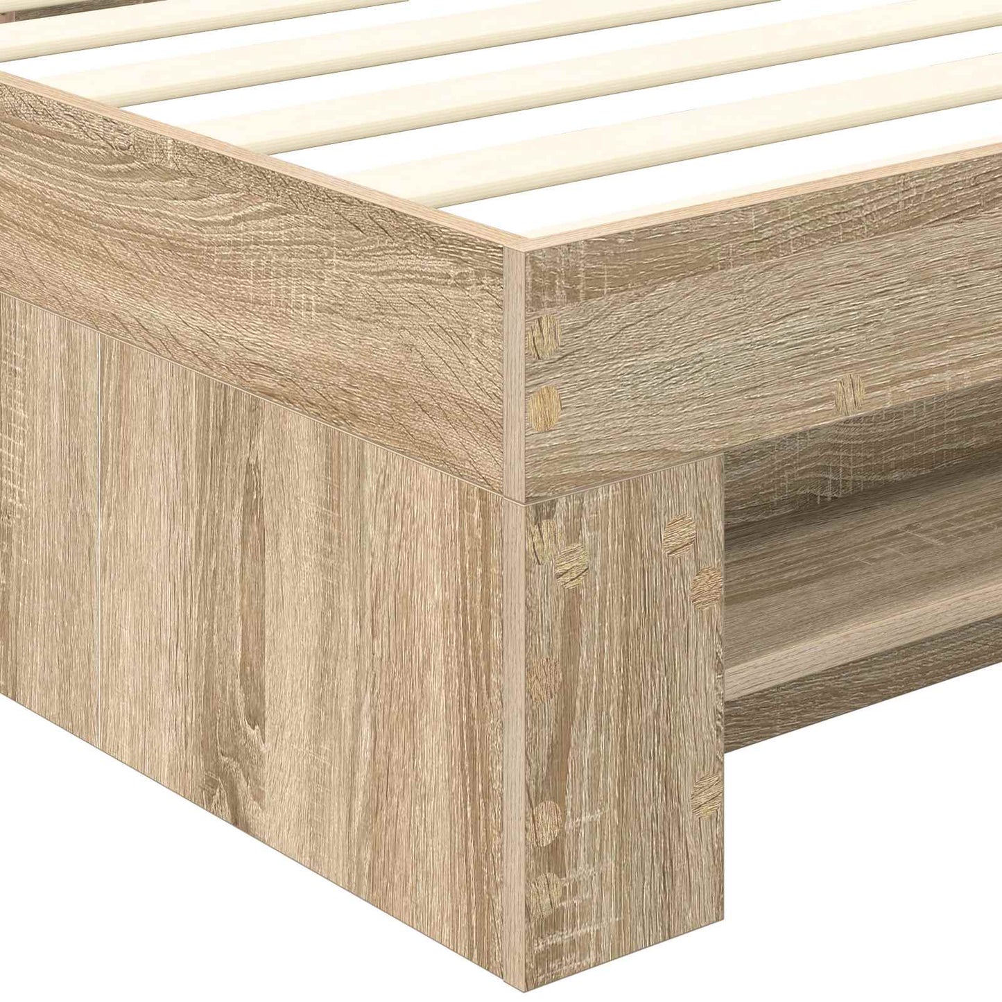 vidaXL Cadre de lit avec tête de lit chêne Sonoma 90 x 200 cm bois d'ingénierie