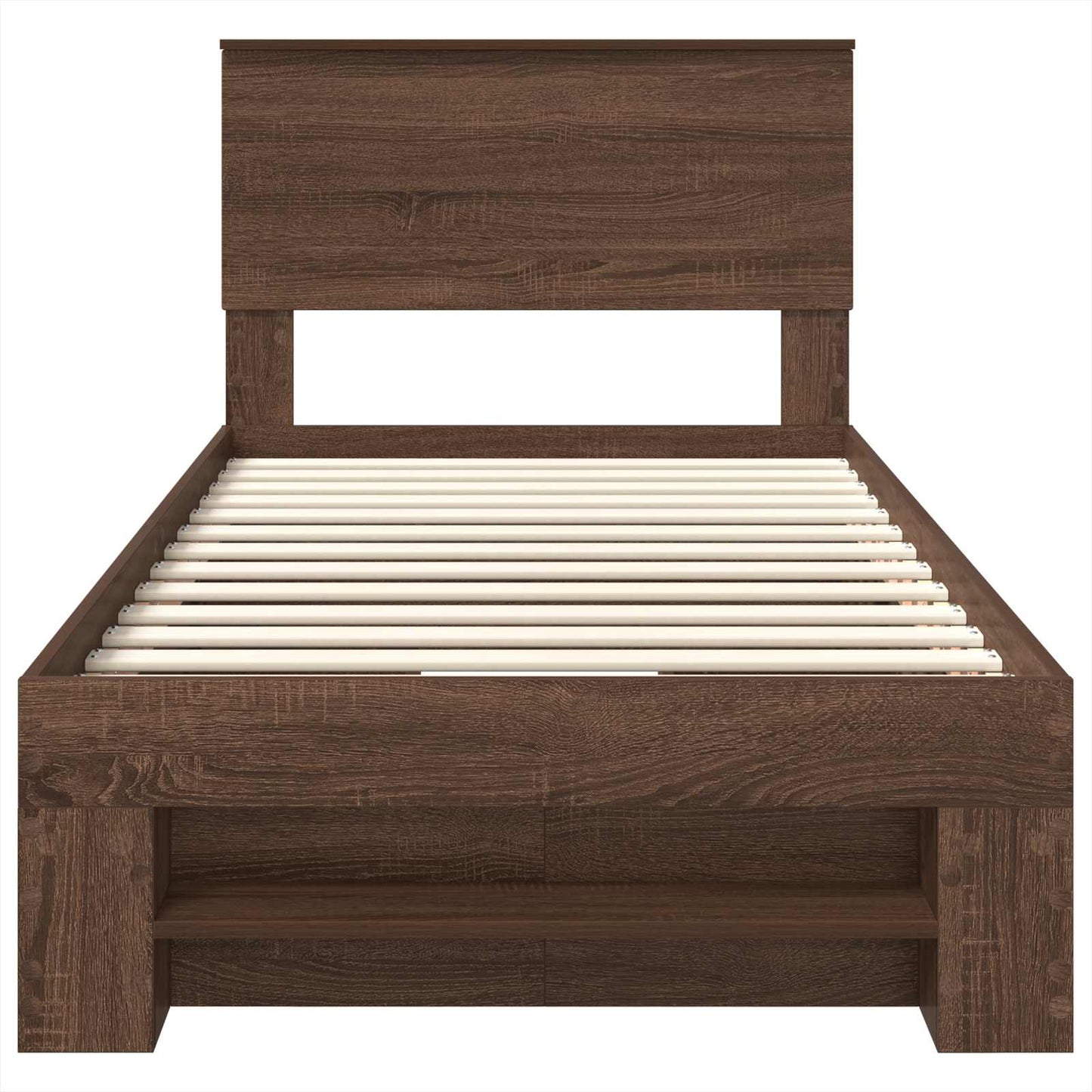 vidaXL Cadre de lit aspect chêne marron 90 x 200 cm bois d'ingénierie