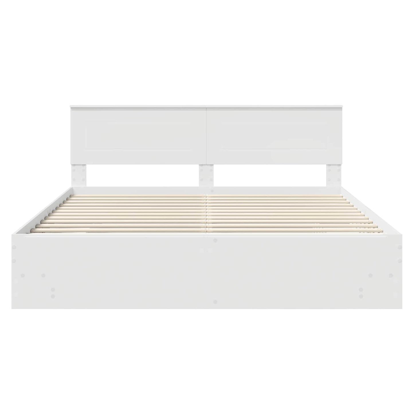 vidaXL Cadre de lit avec tête de lit Blanc 180 x 200 cm Bois d'ingénierie