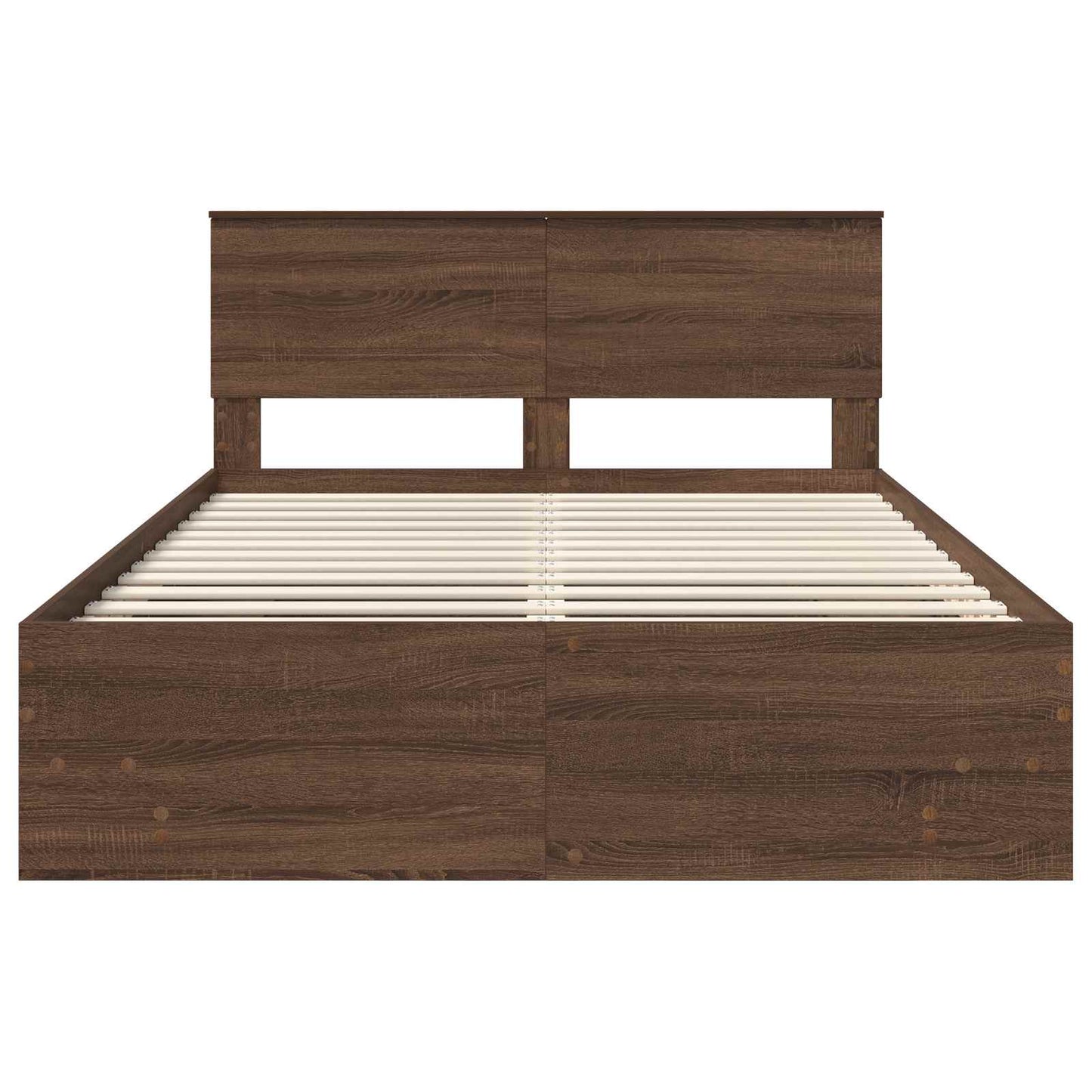 vidaXL Bettrahmen Braun Eichen-Optik 140 x 200 cm Holzwerkstoff