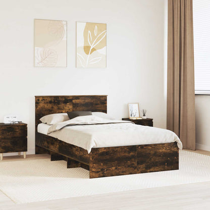Bettrahmen Geräucherte Eiche 137 x 203 cm Holzwerkstoff