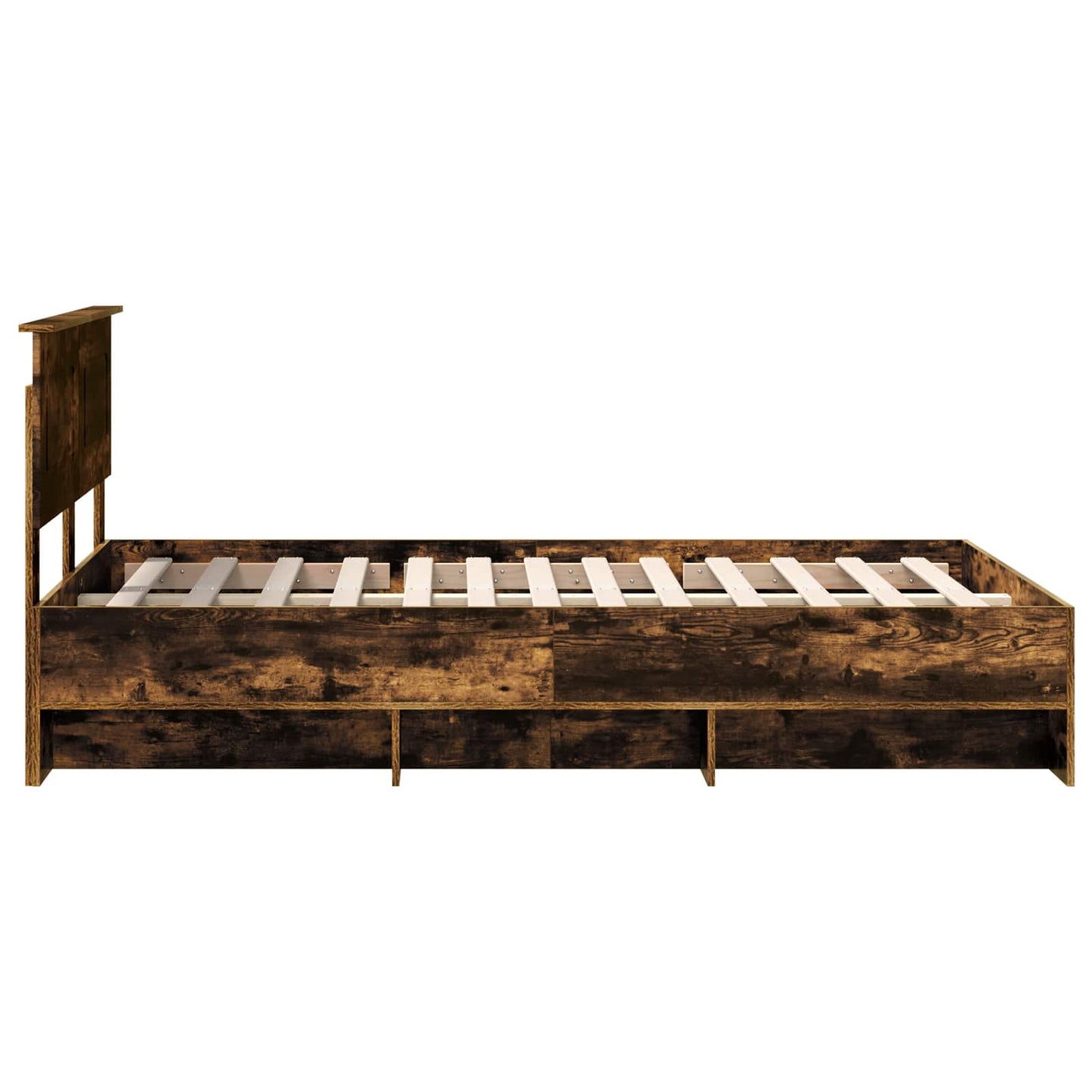 Bettrahmen Geräucherte Eiche 137 x 203 cm Holzwerkstoff