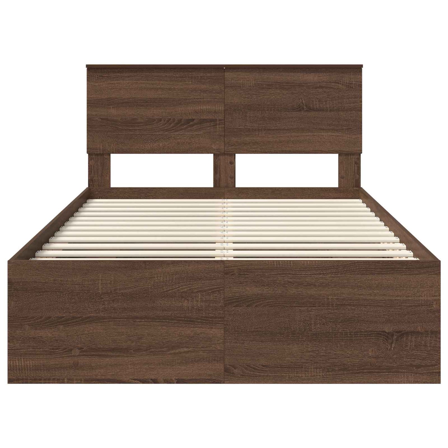 vidaXL Bettrahmen Braun Eichen-Optik 137 x 203 cm Holzwerkstoff