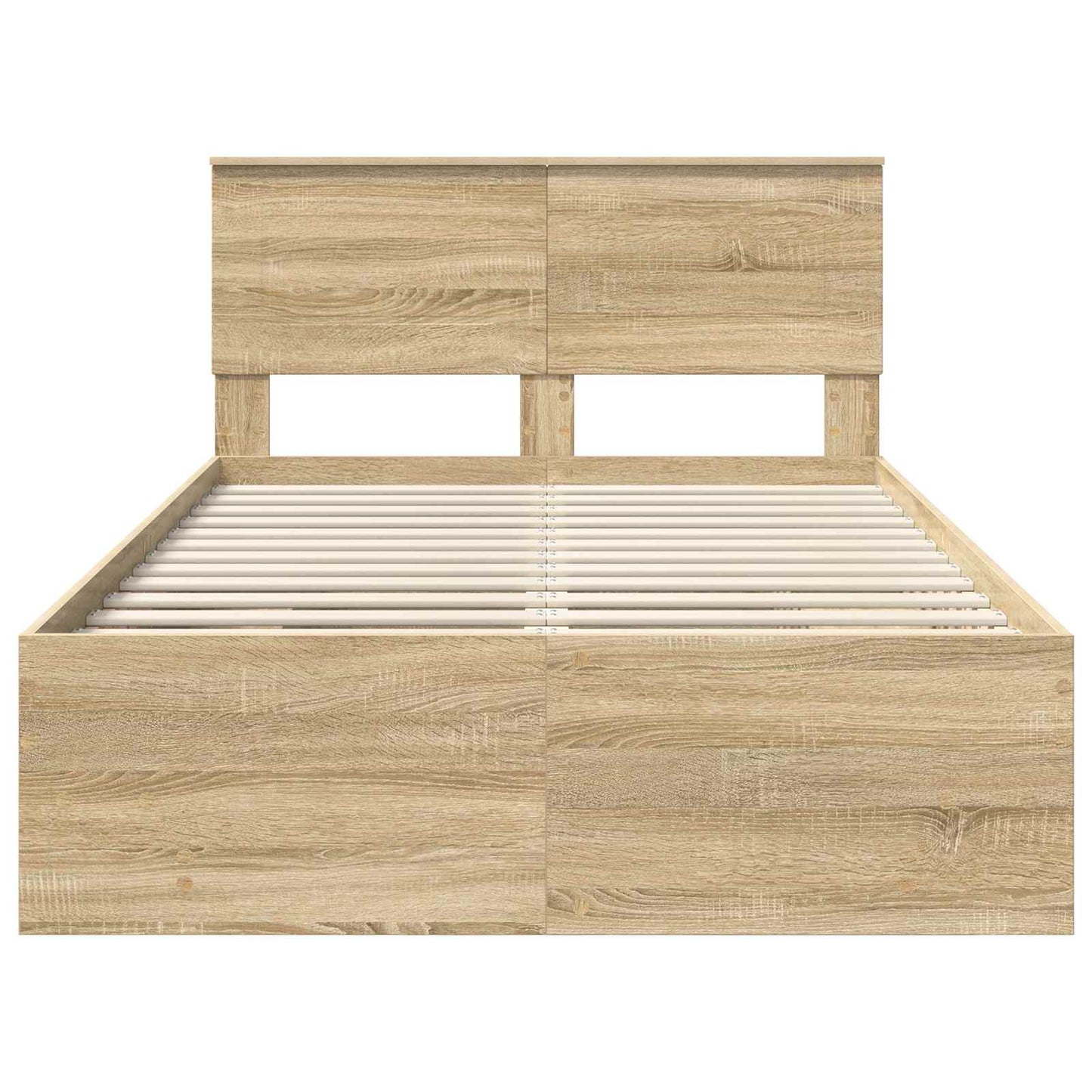 vidaXL Cadre de lit avec tête de lit chêne sonoma 120 x 200 cm Bois d'ingénierie
