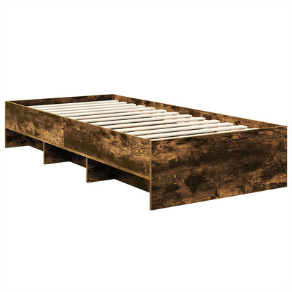 vidaXL Bettrahmen Geräucherte Eiche 80 x 200 cm Holzwerkstoff