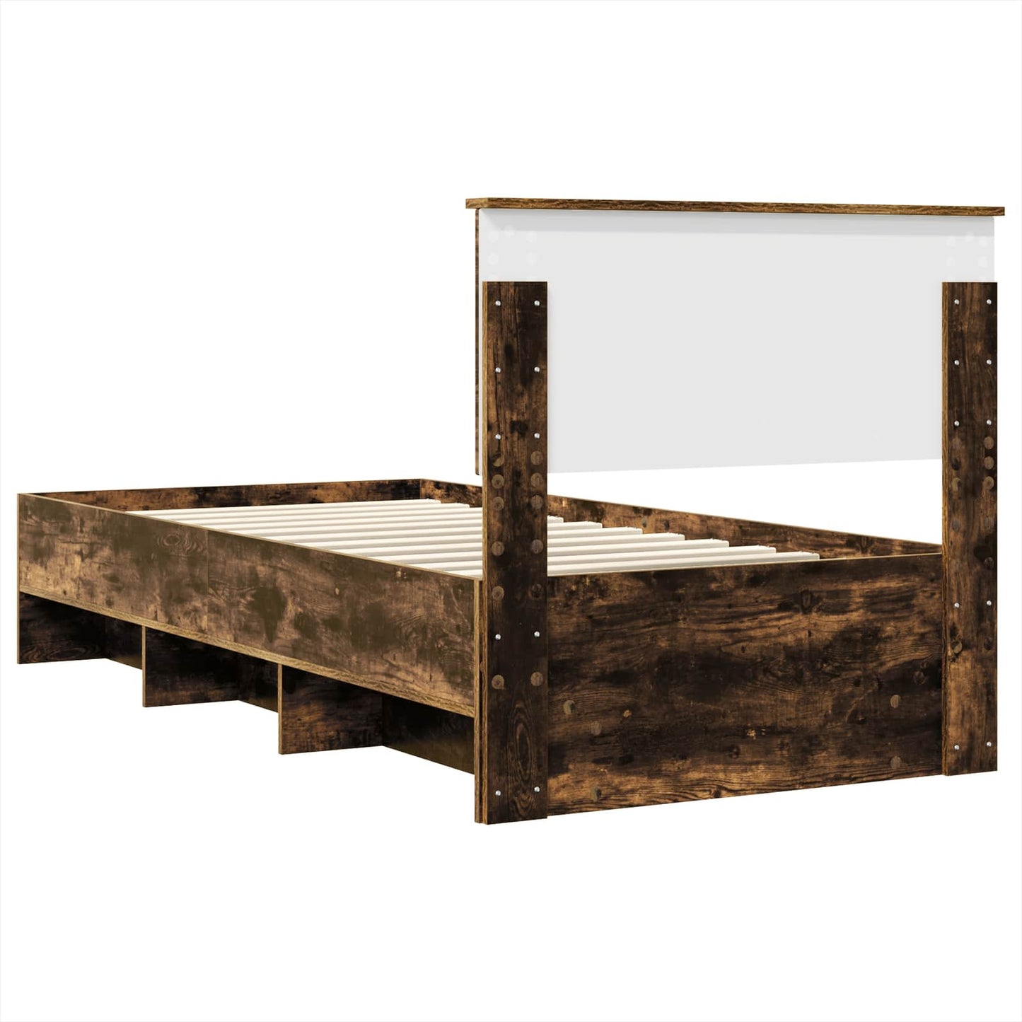 vidaXL Bettrahmen Geräucherte Eiche 80 x 200 cm Holzwerkstoff