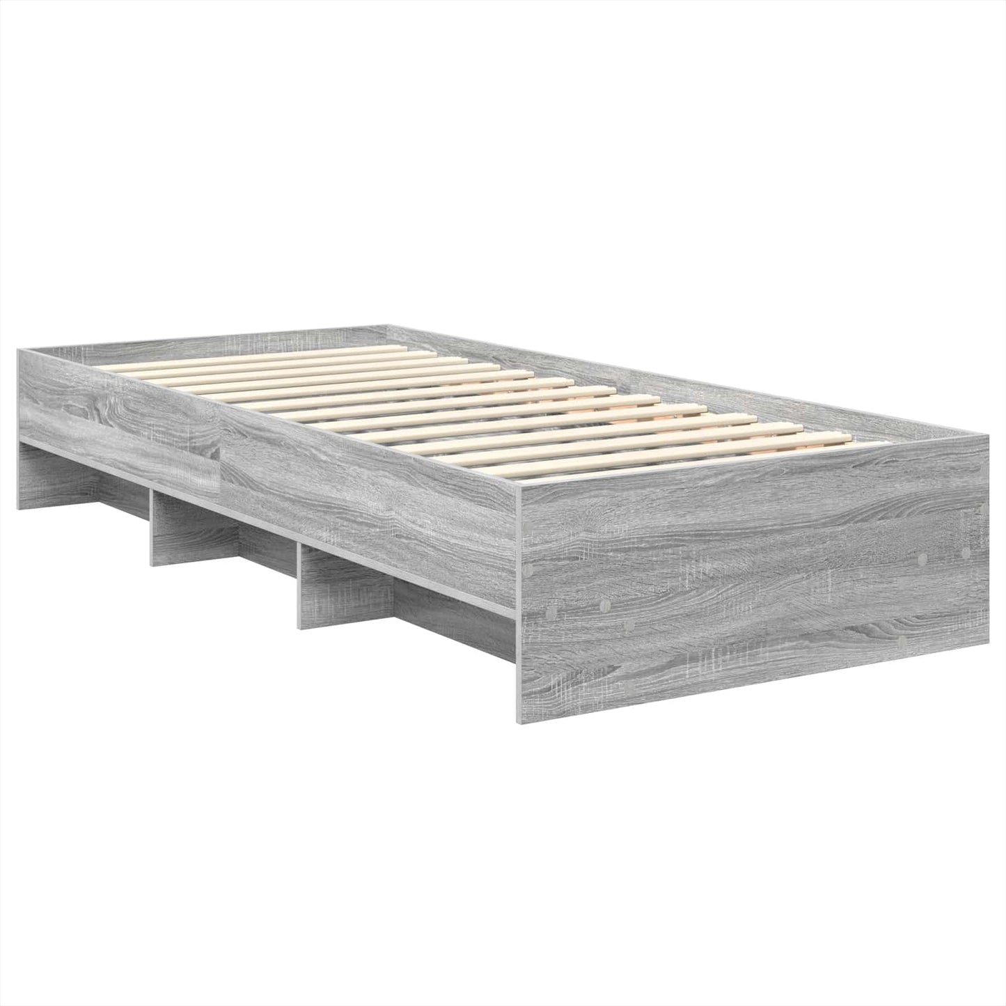 vidaXL Bettrahmen mit Kopfteil Graues Sonoma 80 x 200 cm Holzwerkstoff