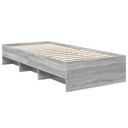 vidaXL Bettrahmen mit Kopfteil Graues Sonoma 80 x 200 cm Holzwerkstoff
