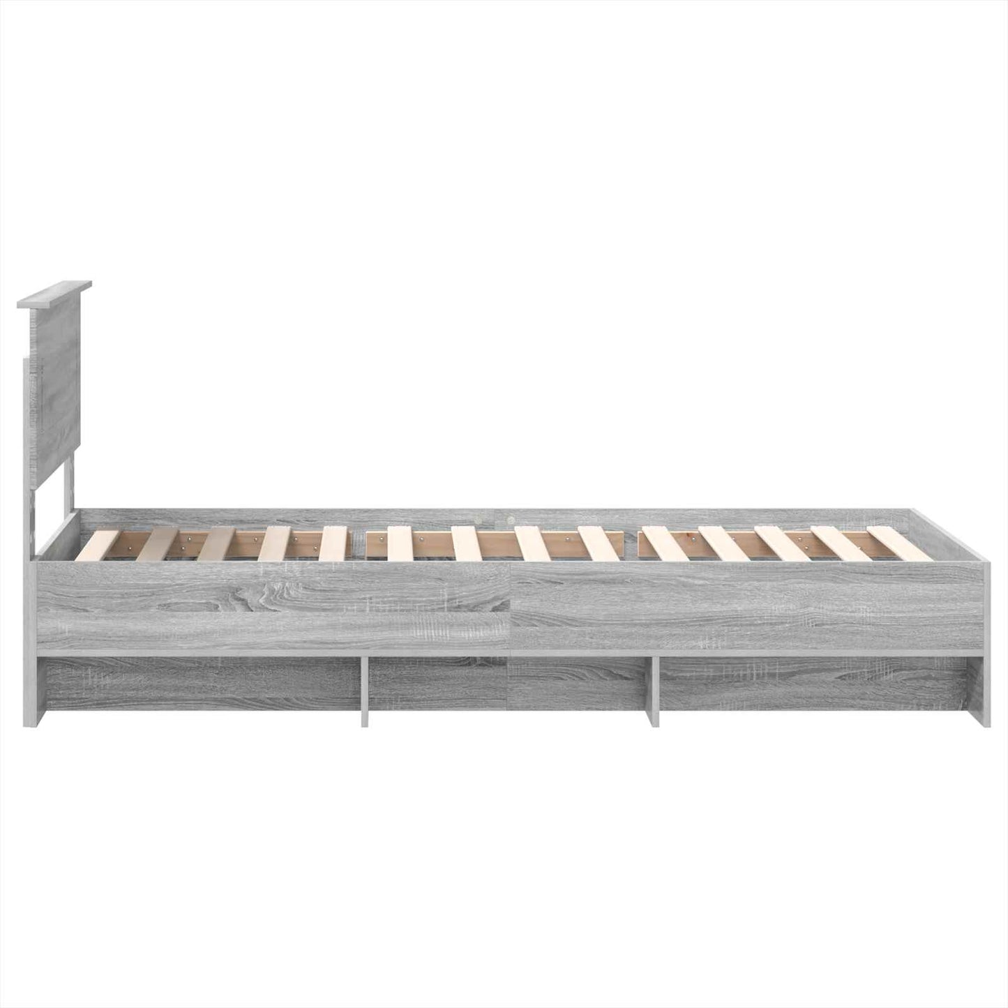 vidaXL Bettrahmen mit Kopfteil Graues Sonoma 80 x 200 cm Holzwerkstoff