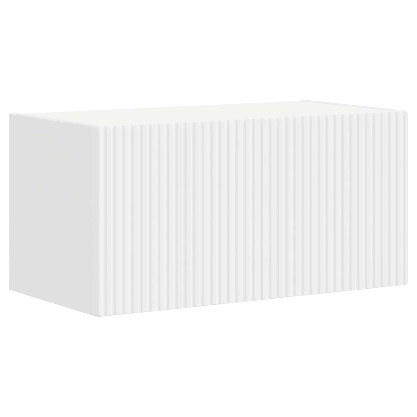 vidaXL Meuble TV mural 4 pièces Blanc Bois d'ingénierie