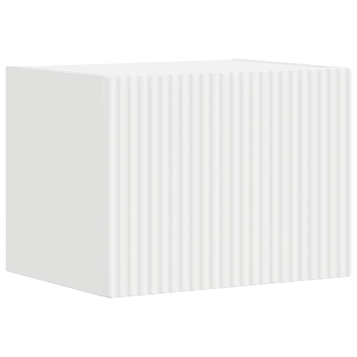 vidaXL Meuble TV mural 4 pièces Blanc Bois d'ingénierie