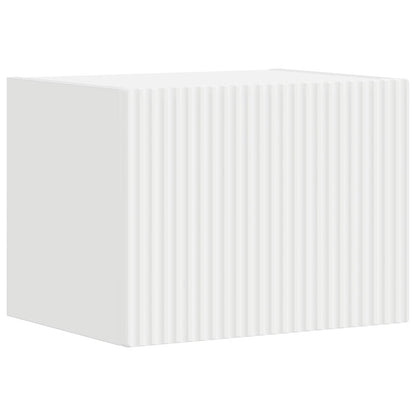 vidaXL Meuble TV mural 4 pièces Blanc Bois d'ingénierie