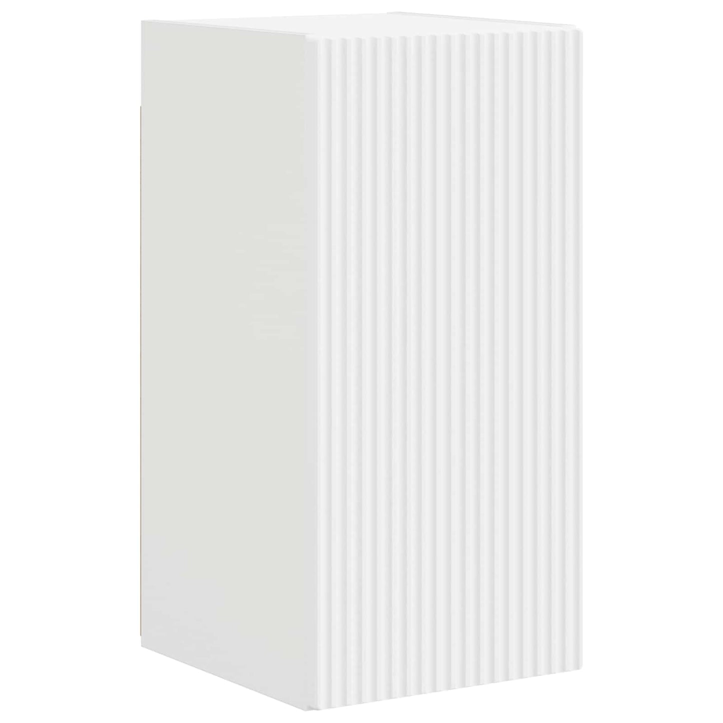 vidaXL Meuble TV mural 4 pièces Blanc Bois d'ingénierie