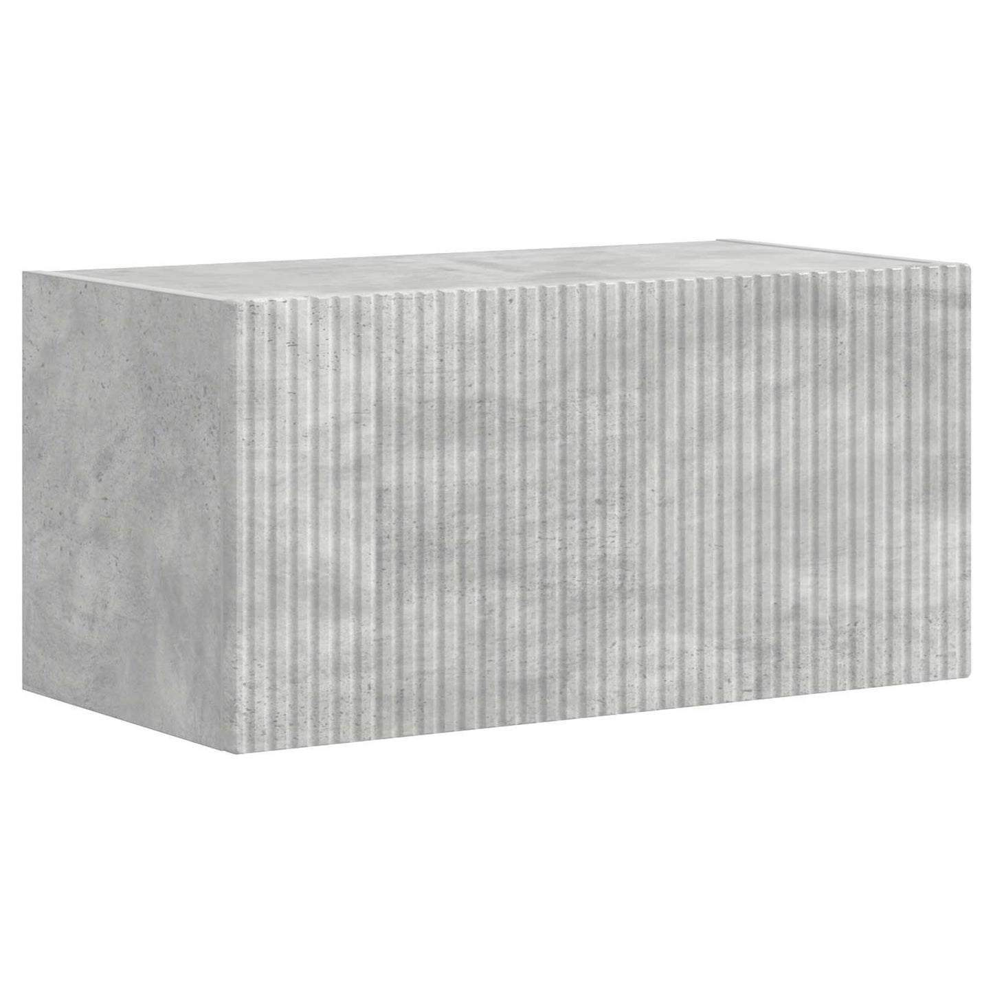 vidaXL Ensemble d'étagères murales pour TV murales 4 pcs Gris béton Bois d'ingénierie