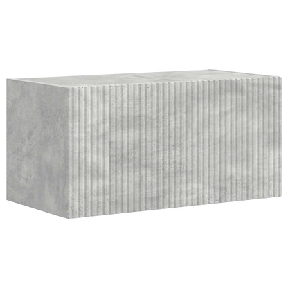 vidaXL Ensemble d'étagères murales pour TV murales 4 pcs Gris béton Bois d'ingénierie