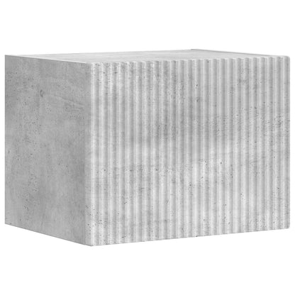 vidaXL Ensemble d'étagères murales pour TV murales 4 pcs Gris béton Bois d'ingénierie