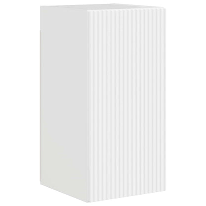 vidaXL Ensemble d'étagères murales pour TV 4 pcs Blanc brillant Bois d'ingénierie