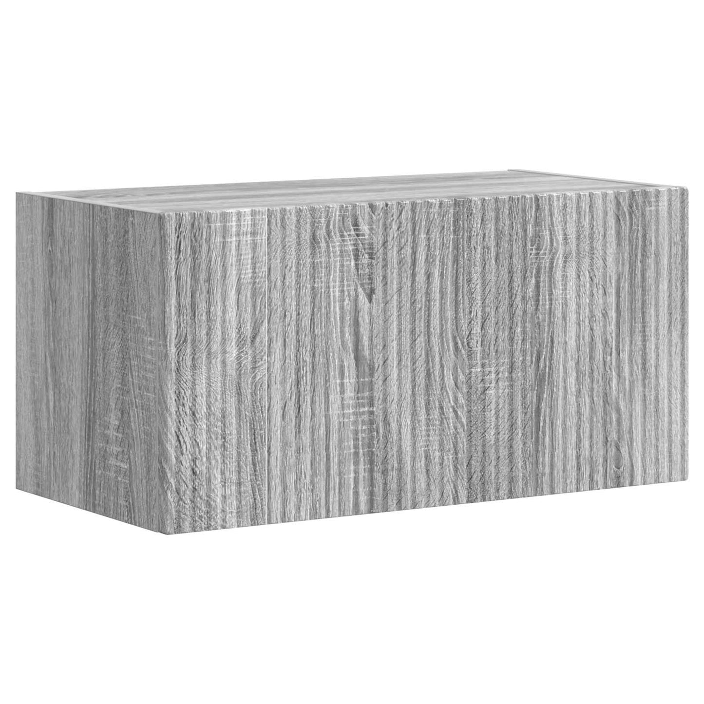 vidaXL Ensemble d'étagères murales pour TV 4 pcs Bois d'ingénierie Gris Sonoma