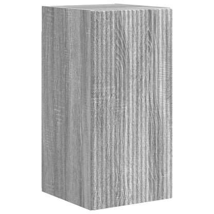 vidaXL Ensemble d'étagères murales pour TV 4 pcs Bois d'ingénierie Gris Sonoma
