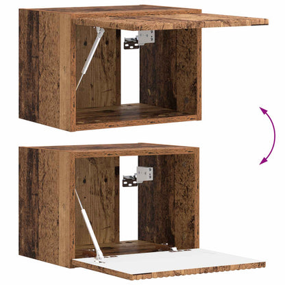 vidaXL Ensemble d'étagères murales TV 4 pcs Bois d'ingénierie Bois de récupération