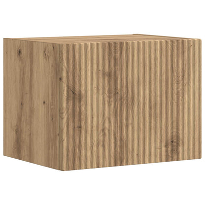 vidaXL Ensemble d'étagères murales pour TV 4 pcs Chêne artisan Bois d'ingénierie