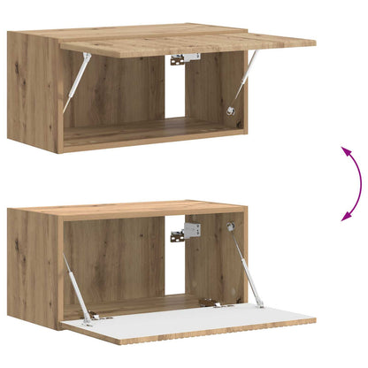 vidaXL Ensemble d'étagères murales pour TV 4 pcs Chêne artisan Bois d'ingénierie