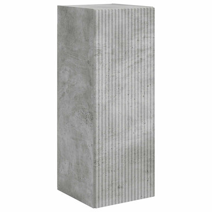 vidaXL Meuble TV mural 4 pcs Gris béton Bois d'ingénierie