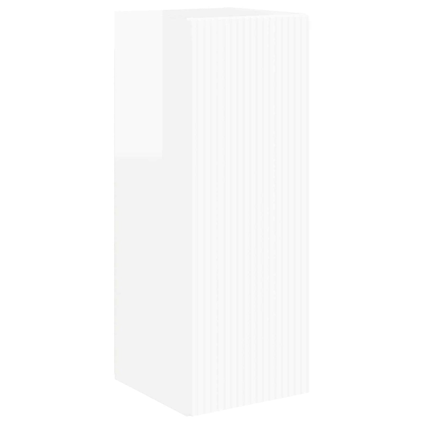 vidaXL Ensemble d'étagères murales pour TV 4 pcs Blanc brillant Bois d'ingénierie