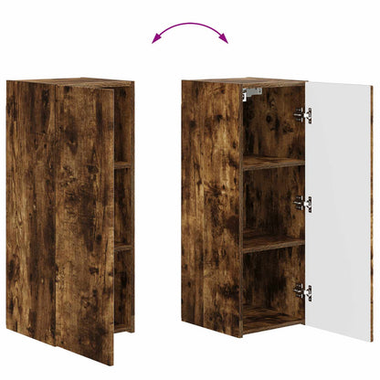 TV-Wandregal-Set 4 pcs Geräucherte Eiche Holzwerkstoff